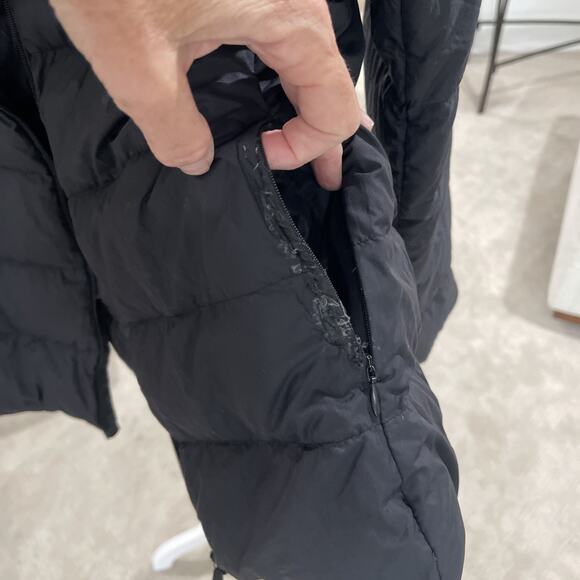 Uniqlo Ultra Light Down Womens M Black Packable Puffer Jacket No Hood Mock FLAW - Picture 3 of 13